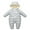 Gray, variant on Baby Winter Snowsuit Boys One Piece Warm Ski Suit Girls Bear Ear Hooded Long Sleeve Jumpsuit Cute Cold Weather Outerwear, Red, 0 Months