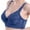 Blue, variant on TAIAOJING Women's Hot Full Cup Thin Small Bra Plus Size Wireless Adjustable Lace Bra Cover B C D Cup Large Size Lace Bras Ladies Bralette Bras