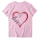 thumbnail image 3 of Camiseta de Manga Corta de Cuello Redondo Impresa para las Mujeres Día de San Valentín, Mezcla Ligera de Poliéster para Primavera Verano Otoño, 3 of 7