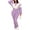 Purple, variant on Womens 2 Piece Sweatsuits Color Block Long Sleeve Zipper Cropped Jacket Legging Pants Set Tracksuit Jogger Outfits