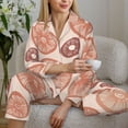 thumbnail image 4 of Goofa Mushrooms2 Printed Women’s 2 Piece Pajama Set Super,Pajamas Women's Long Sleeve Sleepwear Soft Button Down Loungewear Pjs Lounge Set Nightwear-XX-Large, 4 of 9