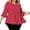 Red *1, variant on 3/4 Sleeve Peplum Tops for Women Plus Size Flowy Shirts Ruffle Hem Dressy Casual Tunic Blouses, Purple, 3XL