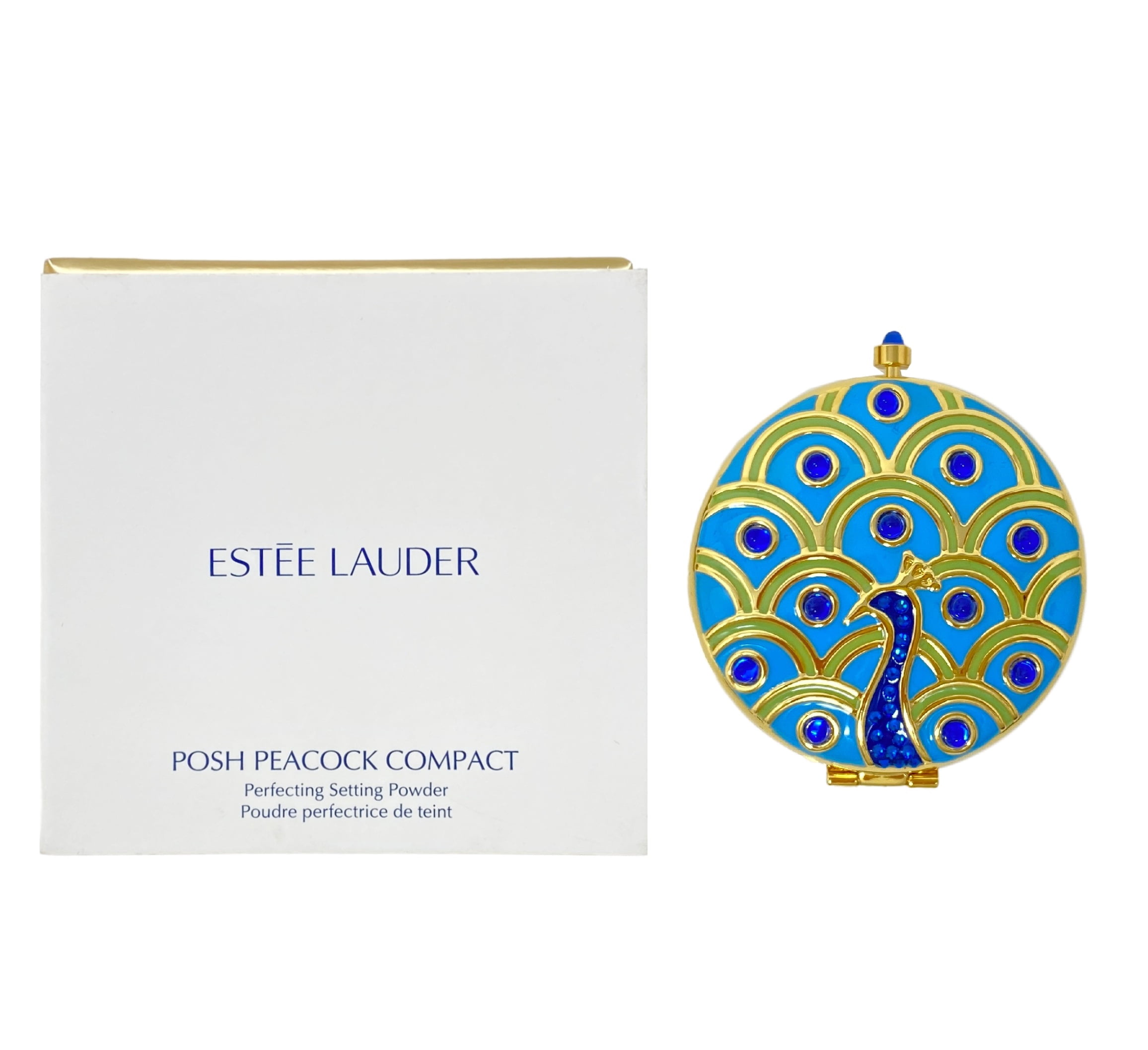 Estée Lauder  Limited Edition Posh Peacock Perfecting Setting Powder Compact - Empty Case