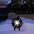 thumbnail image 3 of Letreros navideños para jardín, estaca navideña para jardín, estaca hueca de copo de nieve, Navidad Estilo B, 3 of 8