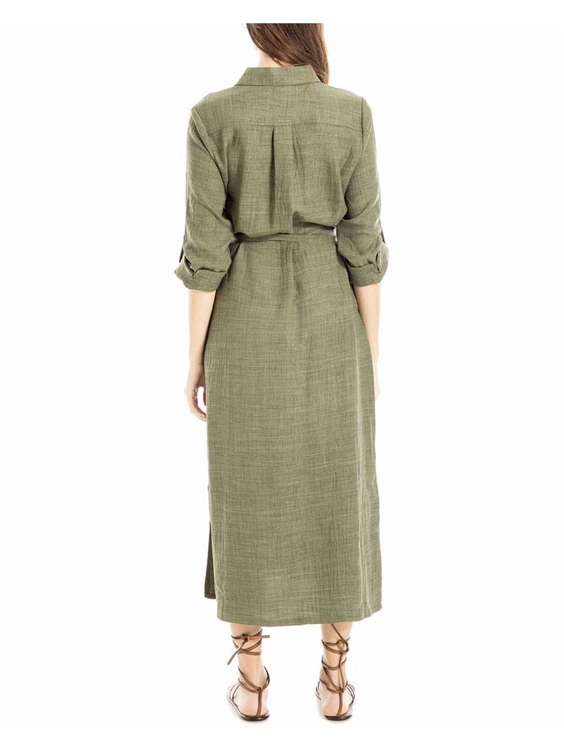 Max Studio womens Maxi Shirt Dress, xs, Green