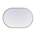 thumbnail image 6 of Metal Frame Oval Mirror 24x36 Inch in Brass, 6 of 12