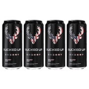 (4 pack) Bucked Up Energy Drink, Rocket Pop, 300mg Caffeine, 16 fl oz, 1 Can