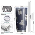 thumbnail image 6 of 20 Oz West Highland White Terrier Coffee Tumbler Double Wall Insulated Stainless Steel Water Bottle | Metal Reusable Thermoses Flask with Cup Cap | Leak & Sweat Proof with Anti-Dust Lid, 6 of 7