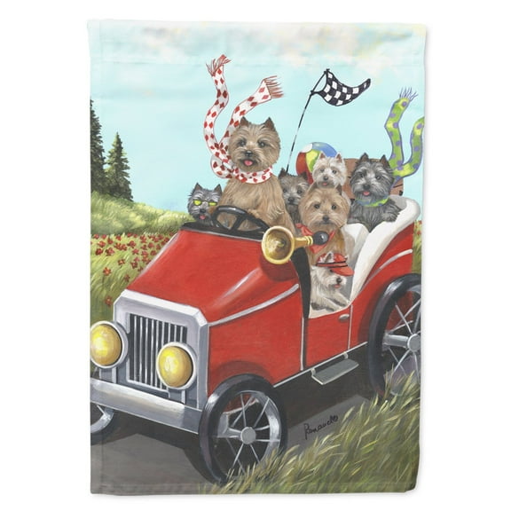Cairn Terrier On the Move Flag Canvas House Size