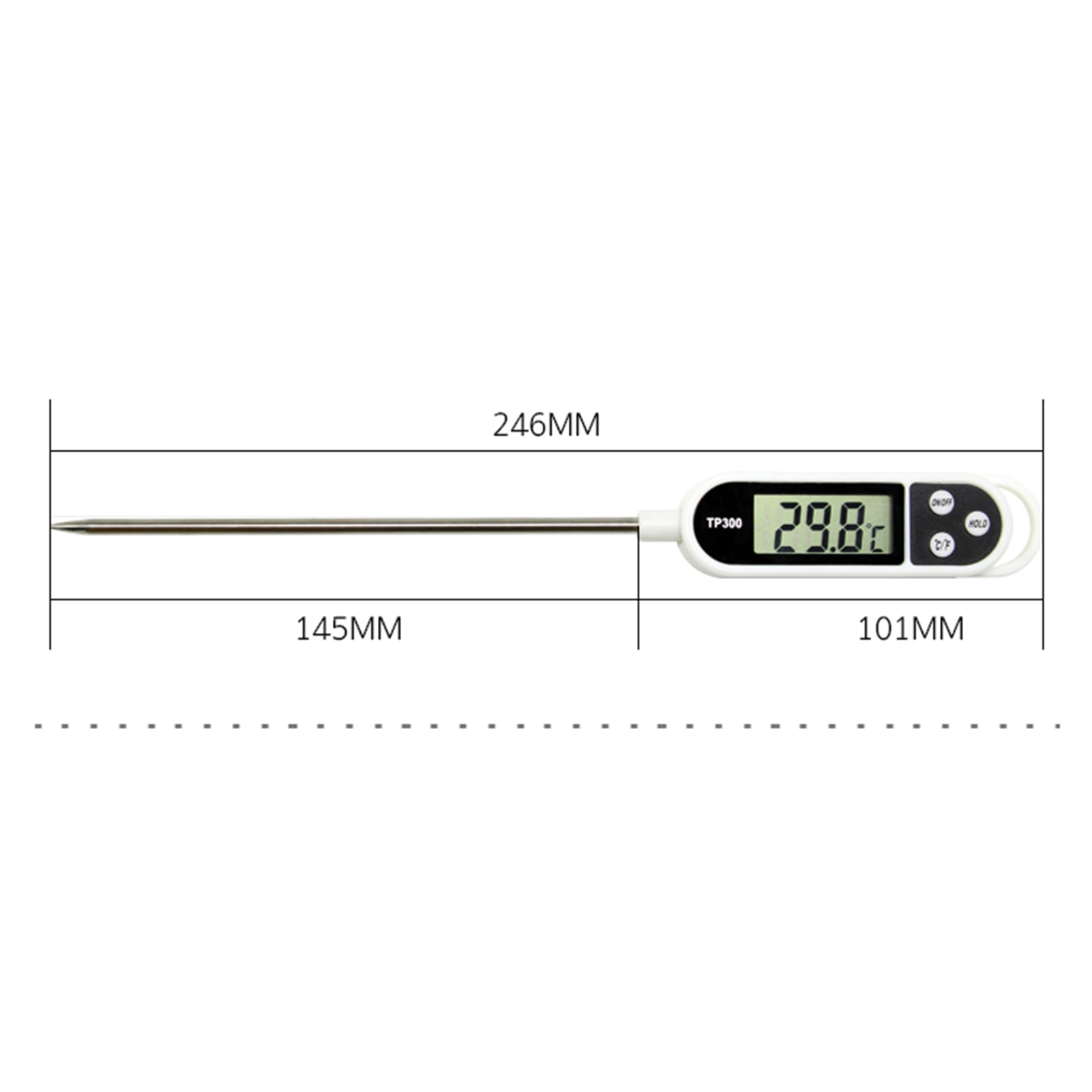 Yirtree Meat Thermometer,Instant Read Digital Cooking Thermometer,Electronic Food Thermometer with Super Long Probe for Kitchen,Milk,Candy,BBQ and Grill