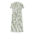 thumbnail image 3 of Pntutb Dress for Women Casual Round Neck Print Summer Short Sleeve Dresses Pockets, 3 of 7