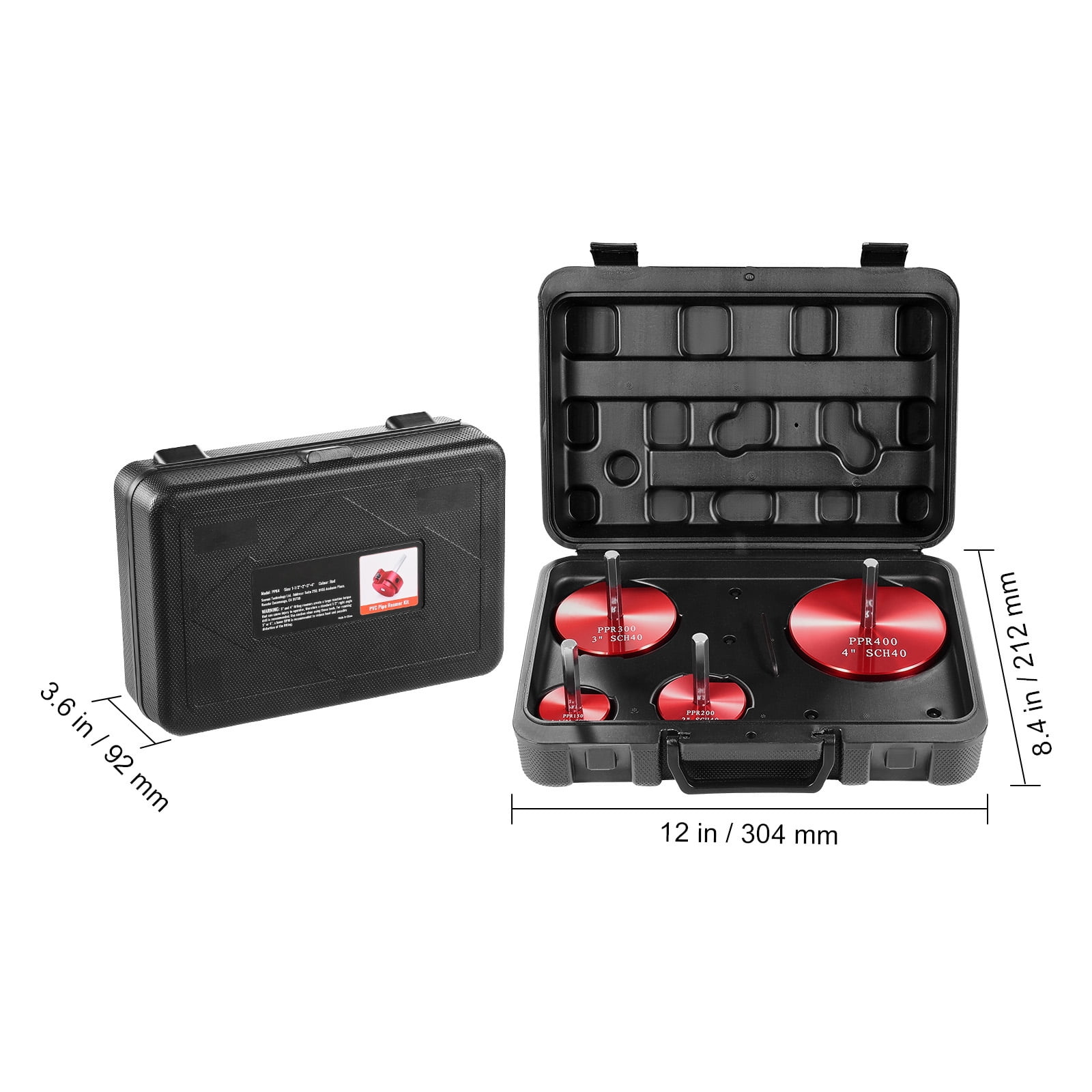 KFFKFF PVC Pipe Adjustment Set, Composed of Aluminum Alloy, Plumbing Adjustment Tools for PVC Pipe Fittings, PVC Socket Enhancer for SCH 40 ABS, PVC Pipes, Includes Sizes of 3/2", 2", 3", 4"