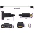 thumbnail image 2 of Cable adaptador USB tipo C 3.1 para montaje en panel AAOTOKK de 0,3 m, negro, 2 of 9