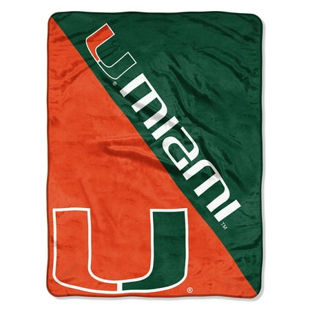Ncaa Miami Hurricanes Fan Banner - NCAA Miami Hurricanes “Halftone” 46”x 60” Micro Raschel Throw