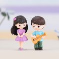 thumbnail image 5 of 4 Piezas de Adornos en Miniatura para NiñOs y NiñAs, Guitarra, Amantes Dulces, Figuras de Pareja, de Resina, MuñEcas de Boda, Accesorios, DecoracióN del Hogar, 5 of 5