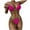Hot Pink, variant on Thong Bikini Swimsuit for Women Brazilian Bottom Triangle Bikinis Top Bathing Suit Beachwear