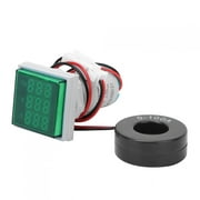 Qulable Multifunction Digital Meter Square 3-Digit Display AC Voltage Current Hertz Tester Green