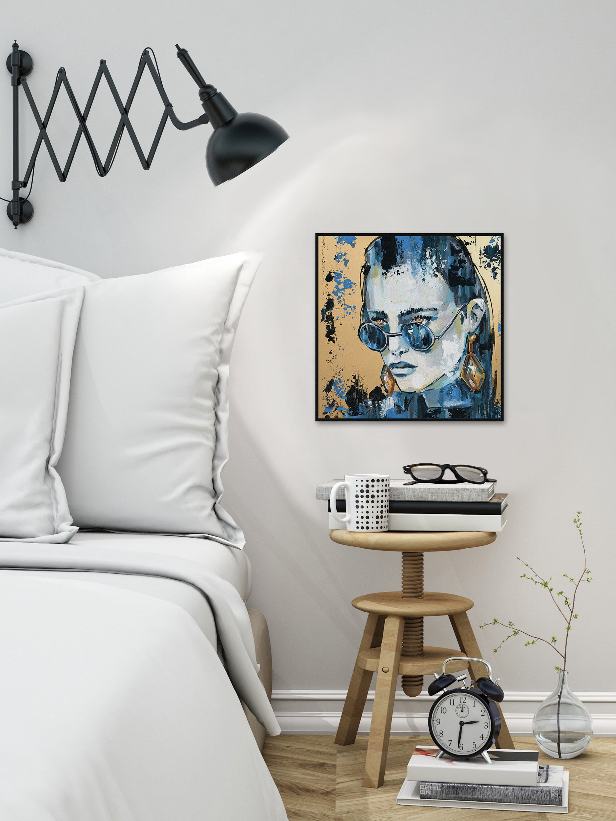 Ferocious Look Floater Framed Painting Print on Canvas