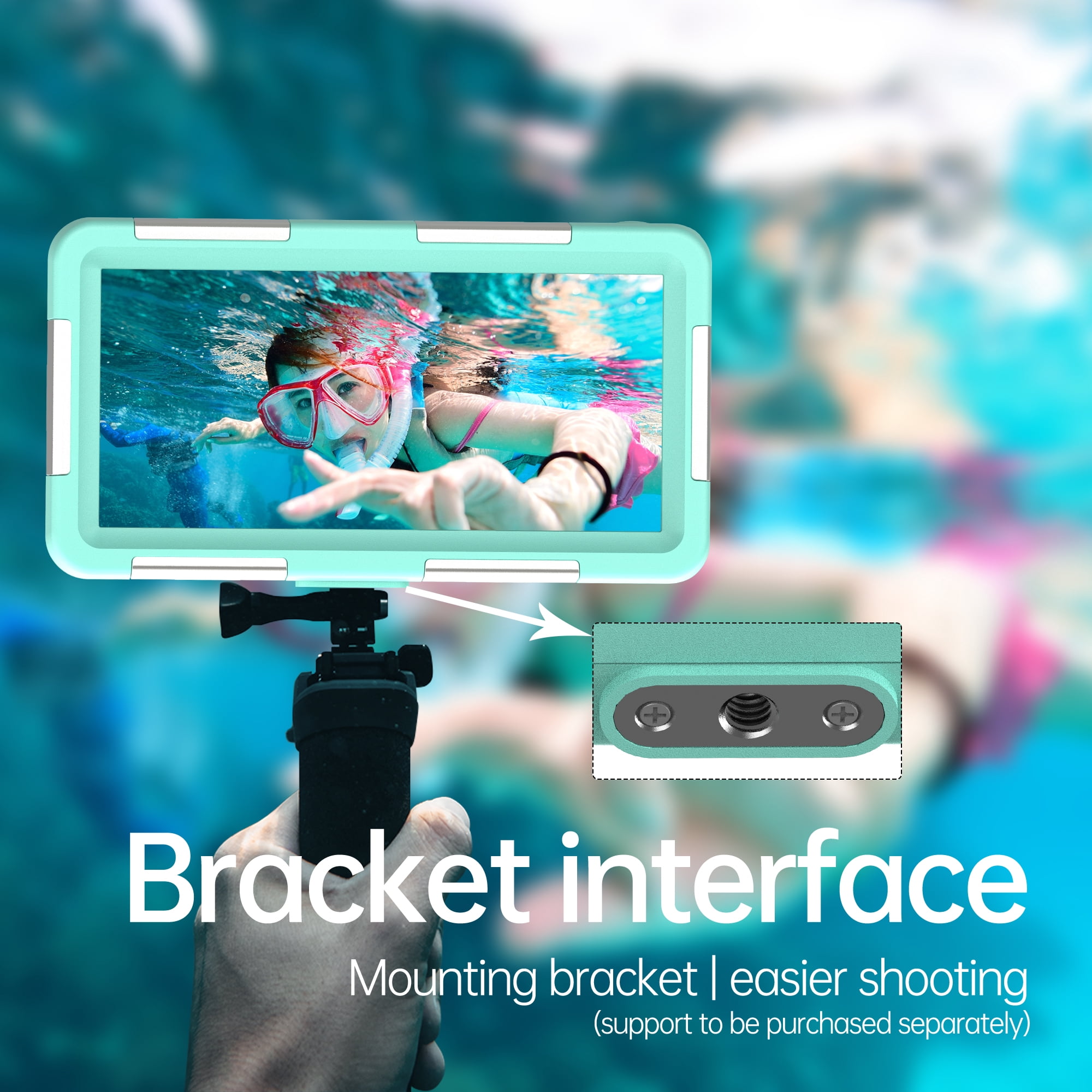 50ft IP68 Waterproof Diving Housing for iPhone 16/15/14/13/12/11/SE/Galaxy S25/S24/S23/S22/21/Note 20 Ultra Universal Waterproof Phone Protective Case for Snorkeling Scuba Swimming Surfing(Blue)