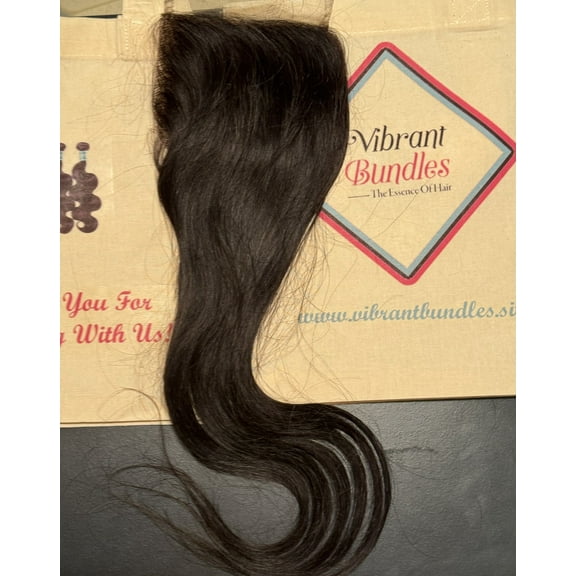 100% Human Straight Hair 18 Inch Closures