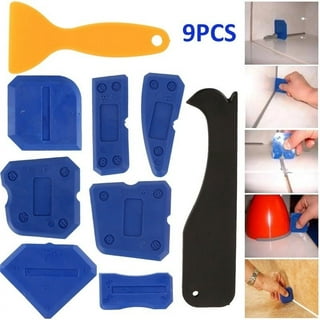 4Pcs Caulking Tool Kit Silicone Joint Sealant Spreader Spatula Scraper Edge  T MU