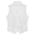 thumbnail image 5 of Zynoxe Womens Plus Size Western Vest Trendy Faux Suede Stand Collar Sleeveless Button Down Cropped Jacket Vintage Cowboy Street Outerwear White XL, 5 of 7