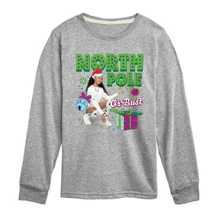 

Lay Lay - North Pole Or Bust - Toddler And Youth Long Sleeve Graphic T-Shirt
