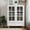 White, variant on iooHug Simple modern style double-layer glass door and drawer buffet cabinet, wooden storage side cabinet - suitable for living room, dining room or entrance of corridor（White）