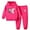 Hot Pink-1, variant on Little Girls Clothes Two Piece Sweatsuit Butterfly Sweatshirt Hoodie Sweatpants Full Spring Travel Going Out Outfits, Hot Pink, 6 Years