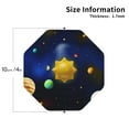 thumbnail image 2 of Honeii Solar System Print Leather Coaster Set of 4, Ideal for Safeguarding Your Furniture from Drinks Spills and Effortless Cleanup-Octagon, 2 of 6