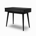 thumbnail image 5 of Camaflexi Solid Pine Wood Mid Century Desk with 1 Drawer, Black Finish, 5 of 7