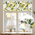 thumbnail image 7 of Summer Lemon Valances for Windows, 60 x 18in, Leaf Yellow Fruit Countryside Watercolor Flower Rod Pocket Kitchen Valance Curtain Light Filtering Window Treatments for Living Room Bedroom, 1 Panel, 7 of 7