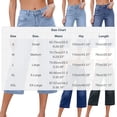 thumbnail image 4 of Axiiglly Capri Pants for Women Denim High Rise Button Capri Leggings with Pockets Casual Loose Flat Front Outdoor Womens Pants S-2XL, 4 of 8