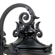 John Timberland Casa Marseille Vintage Rustic Outdoor Wall Light Fixture Black Scroll Arm 21 1/2 Clear Hammered Glass for Post Exterior Barn Deck