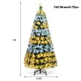 thumbnail image 3 of Topbuy 5Ft Double-Color Pre-Lit Fiber Optic Christmas Tree w/ 8 Flash Modes, 3 of 10
