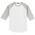 thumbnail image 5 of Sport Tek Teen Unisex Regular Colorblock Jersey White/Grey Hth Medium, 5 of 6