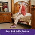 thumbnail image 2 of KEKOY 4.6inch Extra Wide Sock Helper with Foam Handles,Sock Aid Device for Seniors, Sock Aid Pull On, 2 of 6