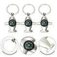 thumbnail image 5 of Raindrops 6 pcs  Compass Key Ring Alloy Key Chain Creative Key Pendant Key Hanging Decor, 5 of 8