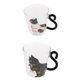 thumbnail image 1 of Tazas de Café de Cristal con Diseño de Gato Artístico de 2 Estilos , Estilo_1, 1 of 9