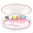 thumbnail image 1 of Electric Baby Nail Trimmer Set with Quiet Motor & Front LED Light-pink-, 1 of 5