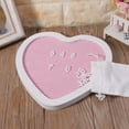 ZPAQI Rustic Wood Frame Heart Shaped Felt Letter Board with Changeable