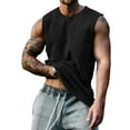 thumbnail image 3 of LilyLLL Mens Solid Color Vest Tank Tops Sleeveless Sport Workout Fitness Muscle T Shirt, 3 of 4