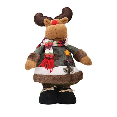 

Christmas Doll Table Ornament Home Party Decoration Holiday Gift Toy for Kids (Deer)