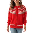 thumbnail image 6 of JUUNthy Cardigan Sweater for Womens, Round Neck Long Sleeve Button Front Vintage Warm Fashion Knit Outerwear Green S, 6 of 13