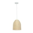 thumbnail image 1 of Elegant Designs Elongated Coastal Dome Rattan Downlight Pendant, 1 of 7