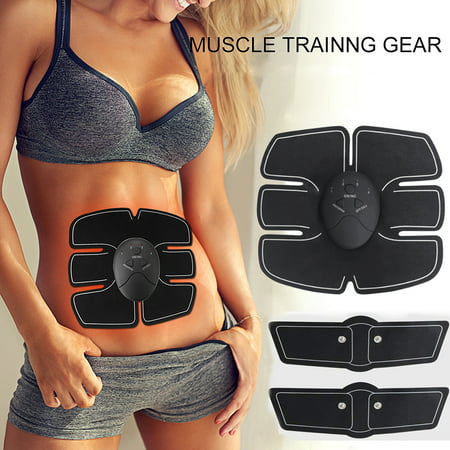 Abdominal Muscle Toner Trainer Stimulator,iClover Abdominal Workouts Fitness Portable AB Machine Belt Training ABS Trainer Wirless Muscle Toning for Abdomen/Arm/Leg for