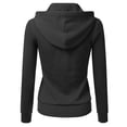 thumbnail image 3 of FASHIONWT Women Sportswear Fleece Solid Color Long Sleeve Casual Zipper Hoodie, 3 of 8