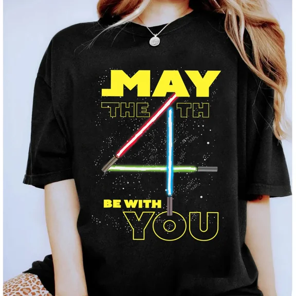 RARE vintage May The 4th Be With You Lightsabers Unisex Adult Kid Shirt 1000161