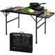 thumbnail image 1 of Mesa de campamento plegable mesa de picnic plegable portátil para acampar al aire libre y barbacoa en la playa con marco de metal y escritorio de malla, 1 of 8