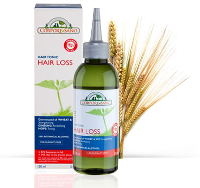 CORPORE SANO HAIR LOSS TONIC TREATMENT with Wheat,Soy,Ginseng and Hops.  +82% Efficiency Tested. Hair Renewal- Thickening-Strengthening and  Nourishing - 150 ml. 